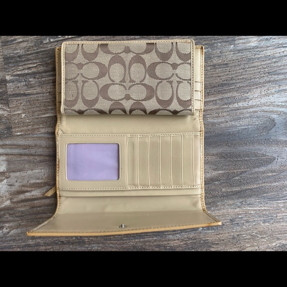 Authentic Coach wallet with checkbook insert - Picture 3 of 5